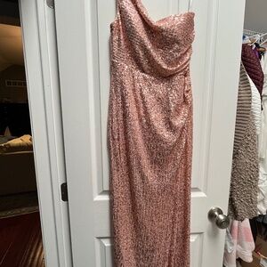 NWT Rose Gold Sequin Gown